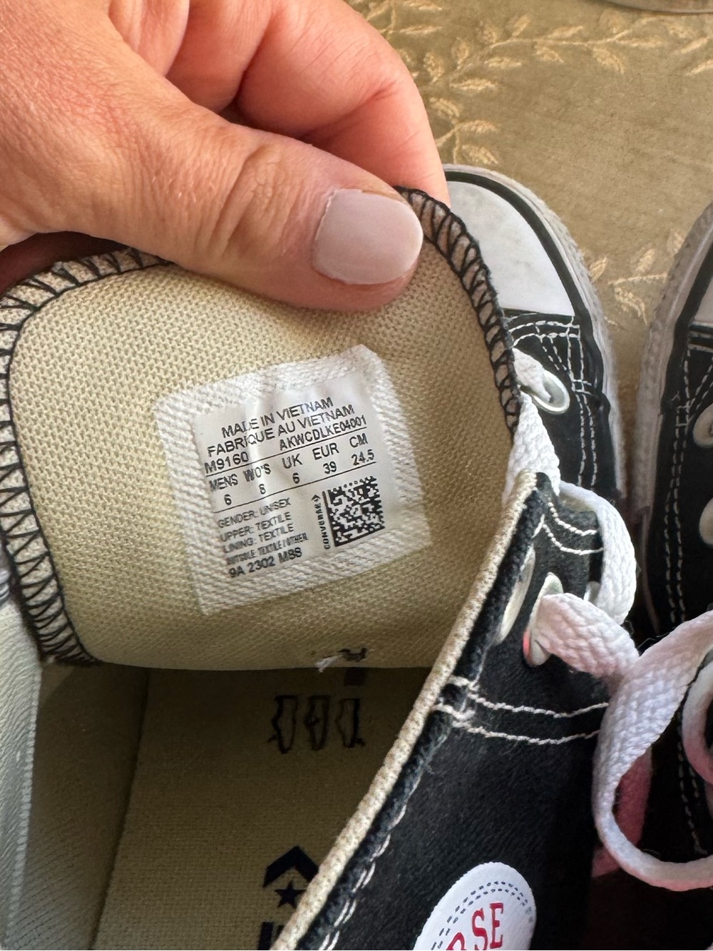 Converse Black and White High-Top Kids Sneakers - Picture 3 of 8